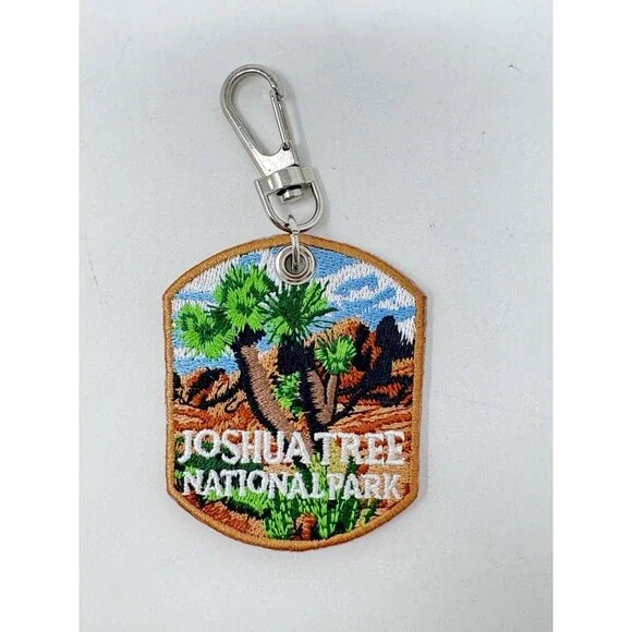Joshua Tree National Park Embroidered Double Sided Keychain 2.5”x2” - Picture 1 of 2